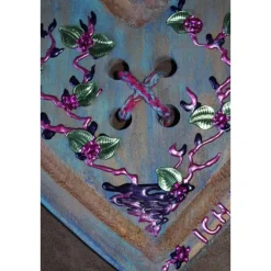 Kunst|Susanne Hiebl...die etwas andere Art! Geschenk zum Valentinstag ICH LIEBE DICH abstrakt gestaltetes Herz aus Holz mit Acrylfarbe im Shabby-Stil bemalt