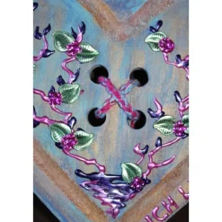 Kunst|Susanne Hiebl...die etwas andere Art! Geschenk zum Valentinstag ICH LIEBE DICH abstrakt gestaltetes Herz aus Holz mit Acrylfarbe im Shabby-Stil bemalt
