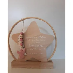 Outlet Geschenk zur Geburt oder Taufgeschenk / personalisierter Stern / Spruch zur Taufe oder Geburt Geschenke