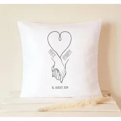 Discount Geschenk zur Hochzeit, Kissen Hochzeit personalisiert, Hochzeitsgeschenk Hochzeitskissen minimalistisch Hochzeitsgeschenke
