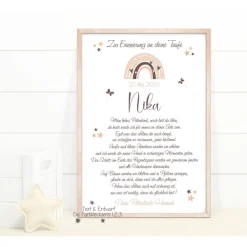 Sale Geschenk zur Taufe Patenkind, Taufbrief Mädchen, Patenbrief Patentante Patenonkel Geschenke