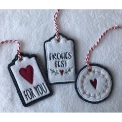 Clearance Geschenkanhänger - Weihnachten - 3er Set Geschenkeanhänger