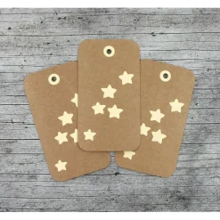 New Geschenkanhänger **Sternenschauer** 6er Set von Kraftpapier Weihnachten Anhänger Dekoration Stern Geschenkeanhänger