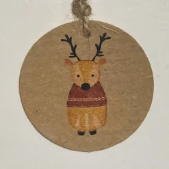 Best Geschenkanhänger Wintermotive – 10er Set, Natur, 4,5cm, Juteband, 3 Motive Geschenkeanhänger