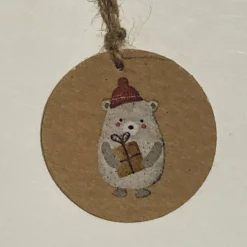 Best Geschenkanhänger Wintermotive – 10er Set, Natur, 4,5cm, Juteband, 3 Motive Geschenkeanhänger