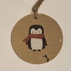 Best Geschenkanhänger Wintermotive – 10er Set, Natur, 4,5cm, Juteband, 3 Motive Geschenkeanhänger