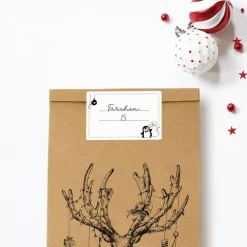 New Geschenkaufkleber Set *Süße Weihnachtstiere* / Etiketten für Adventskalender und Weihnachtsgeschenke Sticker & Aufkleber