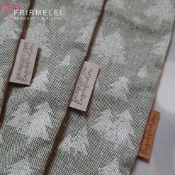 Säckchen & Beutel|Frirmelei Geschenkbeutel - dezentes grün mit kleinen Tannen (Varianten)