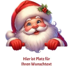 Outlet Geschenkbeutel mit Wunschtext Weihnachten Motiv Weihnachtsmann Säckchen & Beutel