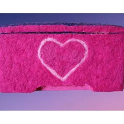 New Geschenkbox " Herz ", zum Verpacken oder Verstauen, Styroporbox befilzt Geschenkverpackungen