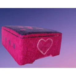 New Geschenkbox " Herz ", zum Verpacken oder Verstauen, Styroporbox befilzt Geschenkverpackungen