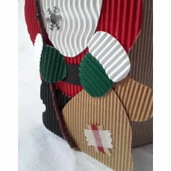 New Geschenkbox Weihnachtsmann mit Stock und Sack, Nikolaustag, Weihnachtsgeschenk, Mitbringsel, Handarbeit aus Wellpappe Geschenkverpackungen