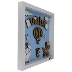 Clearance Geschenke zur Geburt, 3D-Babyrahmen, Kinderzimmer Deko, Taufe Geschenk, Bilderrahmen Geburt Geschenke
