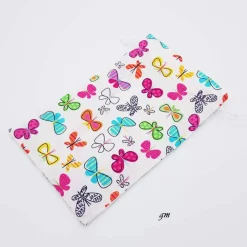 Discount Geschenkebeutel Schmetterlinge Frühling – Stoffbeutel, 16x26 cm, wiederverwendbar, Baumwolle Geschenkverpackungen