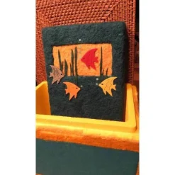 Online Geschenkebox " Fische ", befilzte Polystyrolschachtel Geschenke