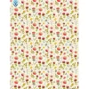 Outlet Geschenkpapier Blumentanz, 10 Papierbogen mit bunten Blumen, Blümchen und Zweigen Geschenkverpackungen