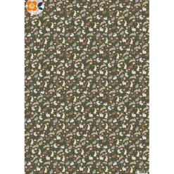 Outlet Geschenkpapier Bunte Osterzeit, 15 Bogen mit 5 verschiedenen floralen und graphischen Mustern Geschenkverpackungen