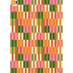 Outlet Geschenkpapier Bunte Osterzeit, 15 Bogen mit 5 verschiedenen floralen und graphischen Mustern Geschenkverpackungen