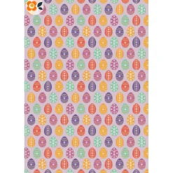Outlet Geschenkpapier Bunte Osterzeit, 15 Bogen mit 5 verschiedenen floralen und graphischen Mustern Geschenkverpackungen