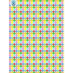 Best Geschenkpapier Christliche Symbole als Kontur auf farbigen Punkten, 10 Papierbogen zur Kommunion + Konfirmation Geschenkverpackungen