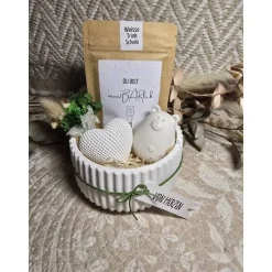 Geschenke|Herzenssache(n) Geschenkschale aus Raysin – Handgemachtes Mitbringsel & Abschiedsgeschenk personalisierbar