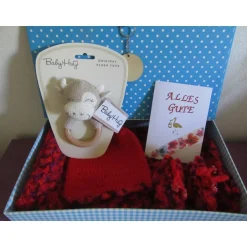 Geschenke|Momunder - Momente voller Wunder Geschenkset Baby zur Geburt - Babydecke mit Mütze und Schühchen