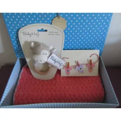 Best Geschenkset Baby zur Geburt - Babydecke orange Geschenke
