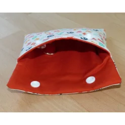 New Geschenk-Set: Federmäppchen, Etui und Schlüsselband mit bunten Zahlen aus Biobaumwolle, Handarbeit Kinder Federmäppchen