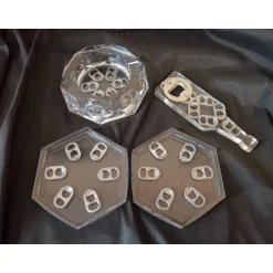 Geschenke Für Männer|CM Resin Design Geschenkset für Männer | Aschenbecher Flaschenöffner Untersetzer Bier | Partyset | Geburtstag | Junggesellenabschied | R