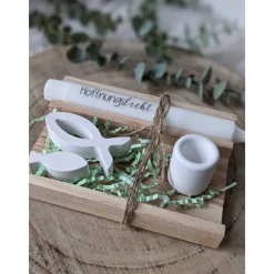 Outlet Geschenkset Kommunion, Kommunionkerze, Geschenk, Kerze mit Kerzenständer, Kerze und Fische/Schiffchen, Raysin Kommunionkerzen