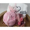 Beauty & Wellness|CreativAnita Geschenkset MAMA mit hochwertiger Badekugel Rose, Wohlfühlpaket mit Trockenblumen dekoriert