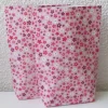 Online Geschenktüte Bunte Blümchen auf Rosa, 2 Stück Bodenbeutel-Papiertüten aus Geschenkpapier Geschenkverpackungen