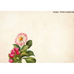 Best Geschenktüte Frühlingsblumen, 2 Stück Bodenbeutel-Papiertüten mit Tulpen und Gänseblümchen Geschenkverpackungen
