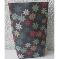 Sale Geschenktüte Weihnachtlicher Sternenhimmel, 5 Papiertüten Weihnachten, Bodenbeutel mit farbigen Ornamentsternen Geschenkverpackungen