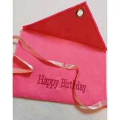 Sale Geschenkumschlag mit Stickerei "Happy Birthday"  Filzumschlag Umschlag Geschenkverpackungen
