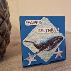 Sale Geschenkverpackung / Wal / Seesterne / Happy Birthday / Geschenkverpackung Ozean / Wal Motiv Verpackung / Wasser-Themen Kinder Gastgeschenke