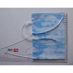 Outlet Geschenkverpackung aus Stoff Wolken Himmel blau weiß Stoffbeutel Geschenksäckchen Geschenkverpackungen