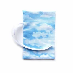 Outlet Geschenkverpackung aus Stoff Wolken Himmel blau weiß Stoffbeutel Geschenksäckchen Geschenkverpackungen