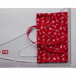 Online Geschenkverpackung aus Stoff rot Pfeil Herz Stoffbeutel Geschenksäckchen Geschenkverpackungen