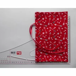 Online Geschenkverpackung aus Stoff rot Pfeil Herz Stoffbeutel Geschenksäckchen Geschenkverpackungen