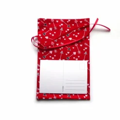 Online Geschenkverpackung aus Stoff rot Pfeil Herz Stoffbeutel Geschenksäckchen Geschenkverpackungen