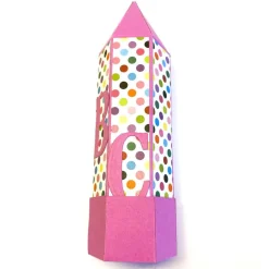 Discount Geschenkverpackung Buntstift: Handgemachte Geschenkbox aus Karton zur Einschulung (6,2 x 22 cm) Kinder Einschulung