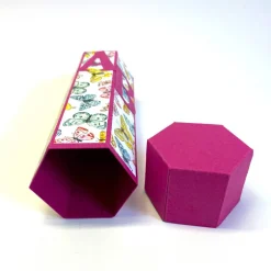 Sale Geschenkverpackung Buntstift: Handgemachte Geschenkbox aus Karton zur Einschulung (6,2 x 22 cm) Kinder Einschulung