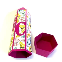 Sale Geschenkverpackung Buntstift: Handgemachte Geschenkbox aus Karton zur Einschulung (6,2 x 22 cm) Kinder Einschulung
