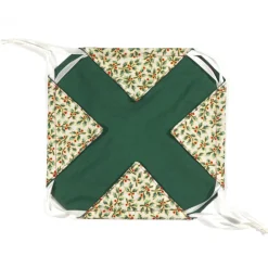 Geschenkverpackung Ilex grün gold – Wiederverwendbar, handgenäht & aus Baumwolle Säckchen & Beutel