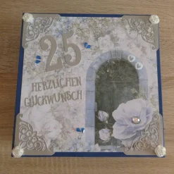 Best Geschenkverpackung Silberhochzeit (blau-silber-grau) Geschenke