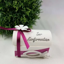 Best Geschenkverpackung TRUHE Taufe Kommunion - Pink Geldgeschenke