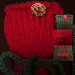 Online Gestrickte Socke als Verpackung für Flaschen Geschenkverpackungen