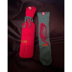 Online Gestrickte Socke als Verpackung für Flaschen Geschenkverpackungen
