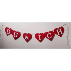 Outlet Girlande Du & Ich Valentinstag, Liebe, Verlobung, Jahrestag, wunderschöne Girlande mit roten Herzen Hochzeitsgirlanden
